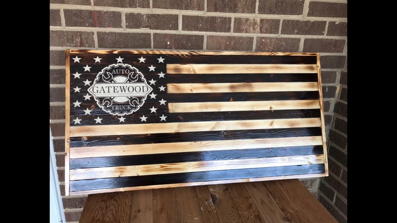 American Flag Torched | Made out of 2x4's