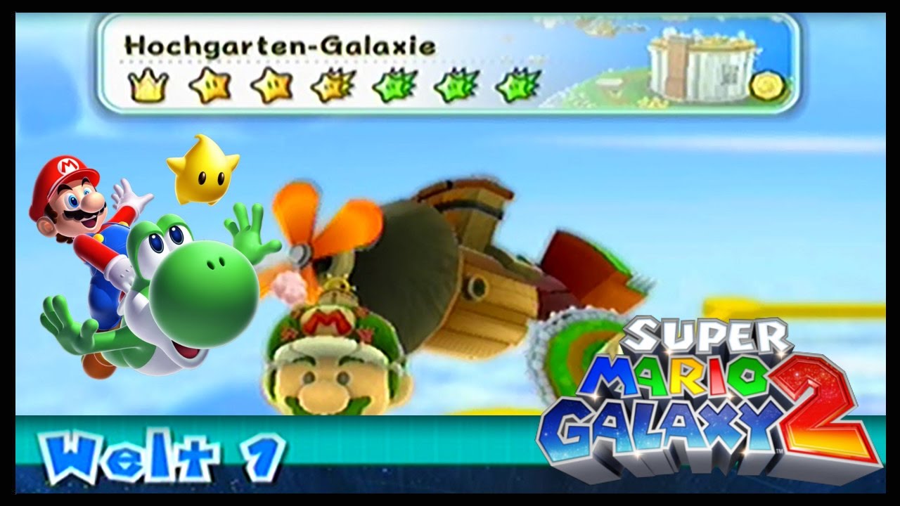 Super Mario Galaxy 2 /1 Welt 1 /1 Hochgarten-Galaxie +Grünsterne