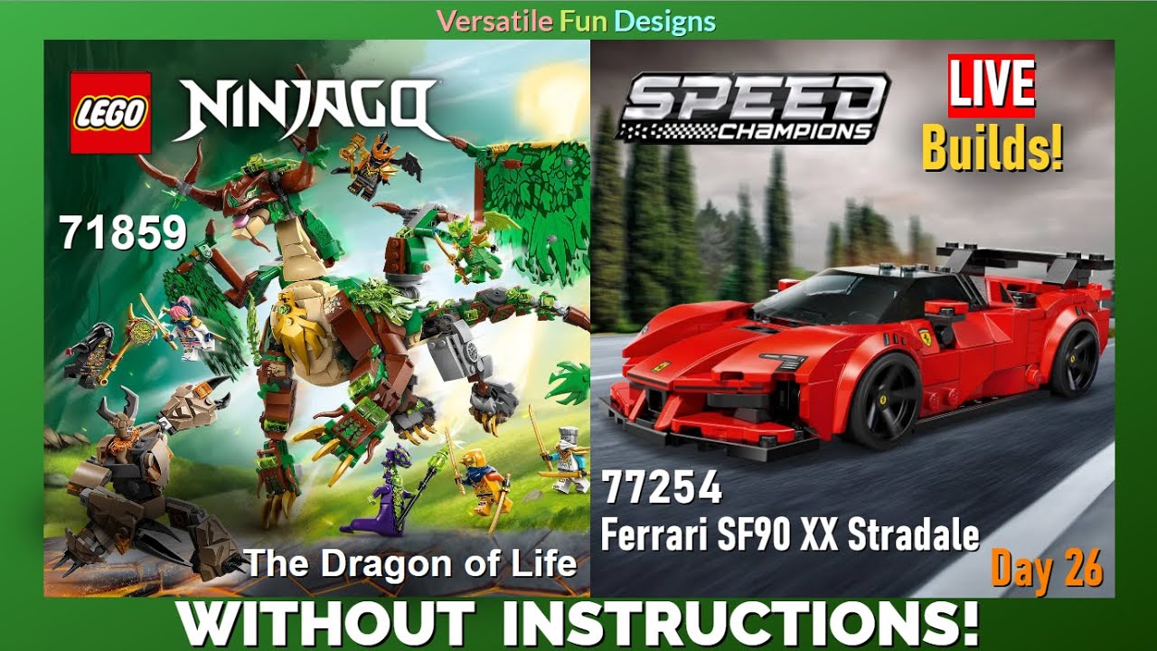 🚗 NEW Jan 2026 LEGO Speed Champions Ferrari SF90 XX 77254 LIVE Build WITHOUT INSTRUCTIONS - Day 26!