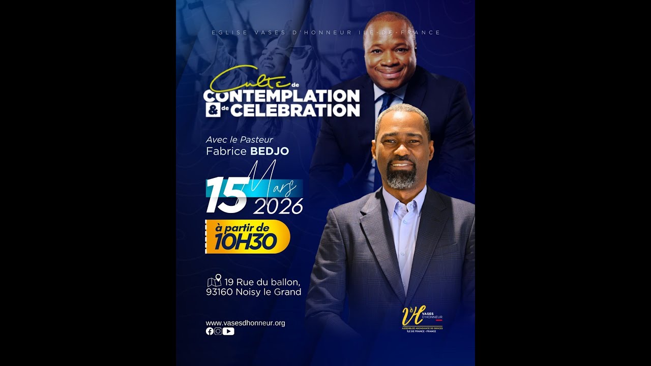 Culte de Contemplation et de Célébration|15-03-2026|Pst Fabrice BEDJO