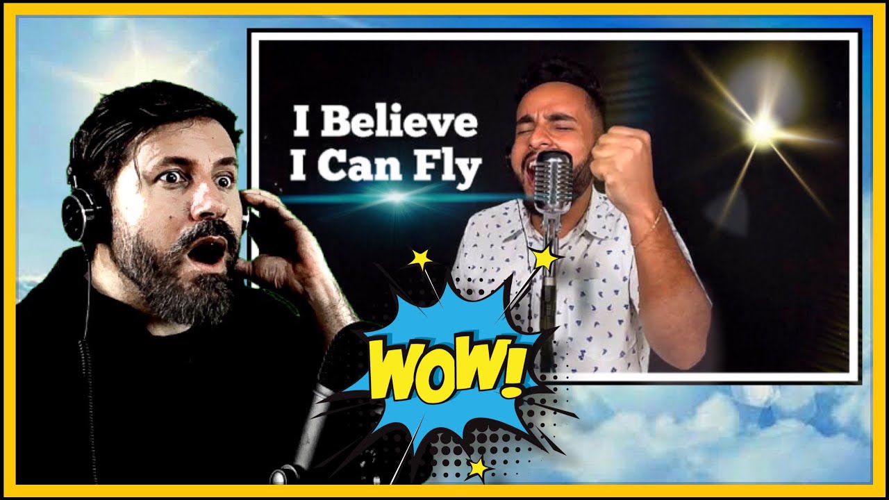 REACTION | Gabriel Henrique - I Believe I Can Fly | Amazing Brazilian singer!!!!!!