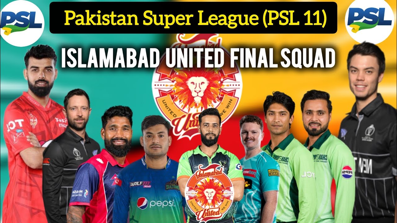 Islamabad United Full Squad 2026 | PSL 11 Official Players List & Auction Results | Glamour sports
