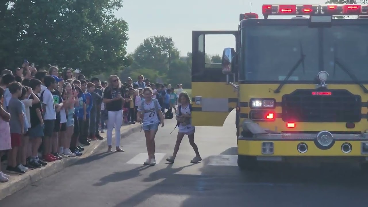 Alex firetruck ride to school - 5/2/25