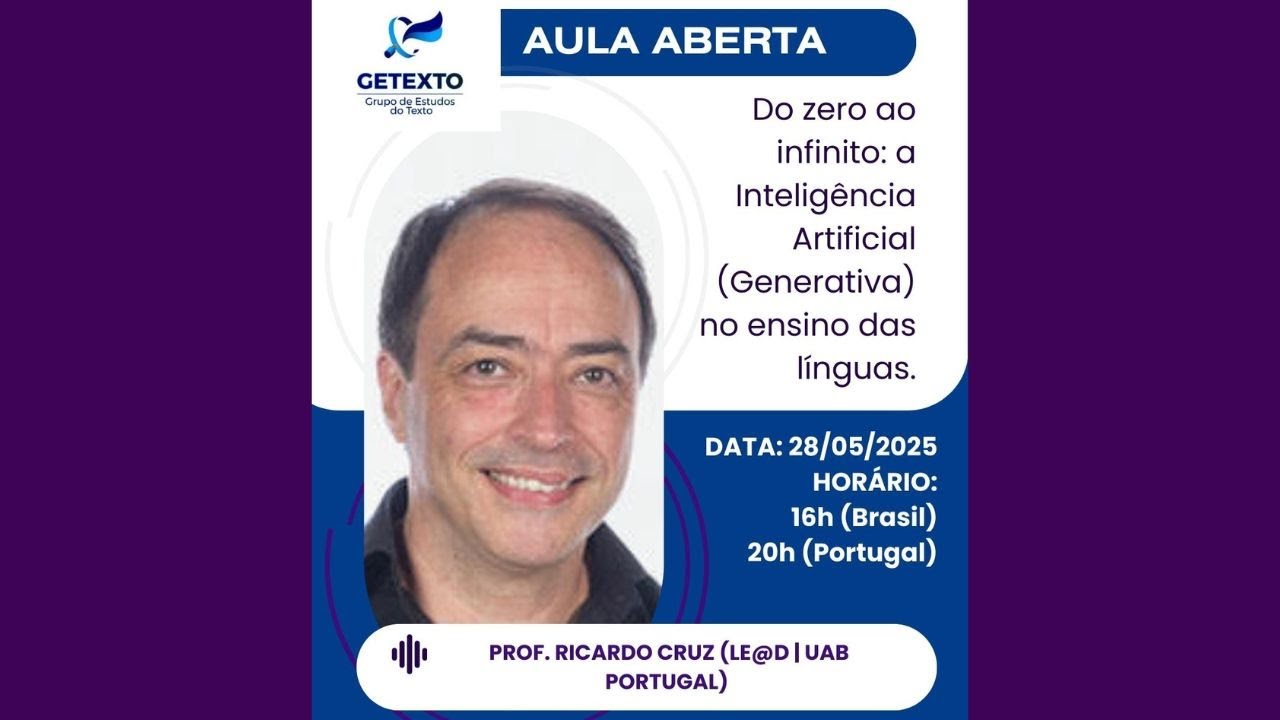 Do zero ao infinito: a Inteligência Artificial (Generativa) no ensino das línguas.