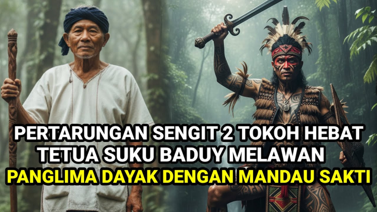 Pertarungan Sengit -2Tokoh Hebat, Tetua Suku Baduy Melawan Panglima Dayak Dengan Mandau Sakti