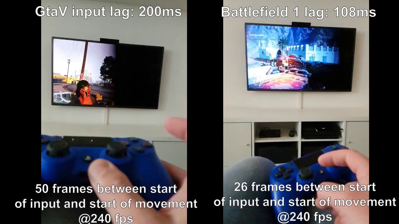GTA V input lag vs Battlefield 1 on the PS4