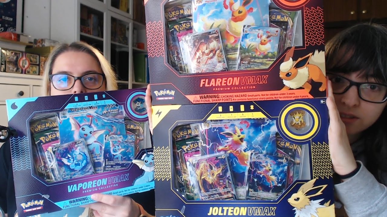 APERTURA CARTAS POKÉMON PREMIUM COLLECTION Jolteon Vmax Flareon Vmax Vaporeon Vmax
