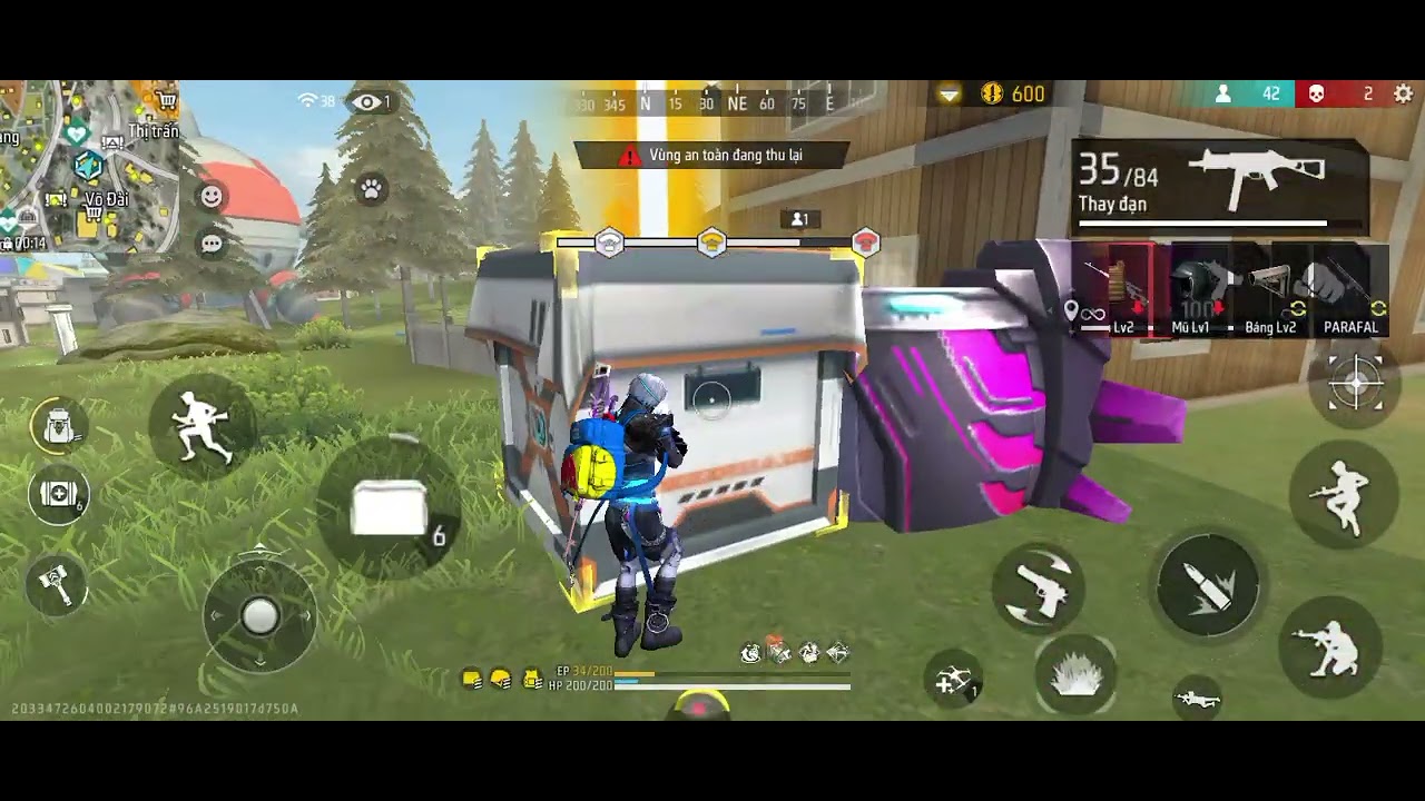 Sinh tồn FF | Nhặt súng trong thính nâng cấp khẩu svd săn map Thế Kỉ hạ 15kill lấy booyah.