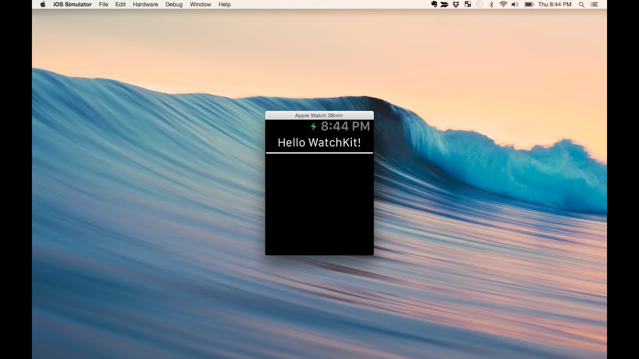 Hello WatchKit 1: Apple Watch Simulator