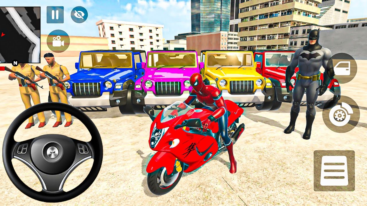 🐝 Indian Thift Auto Android Game 🌿 Monster Spiderman & Super Car🏎️💨 Modify All Car & Bike Showroom 🎮