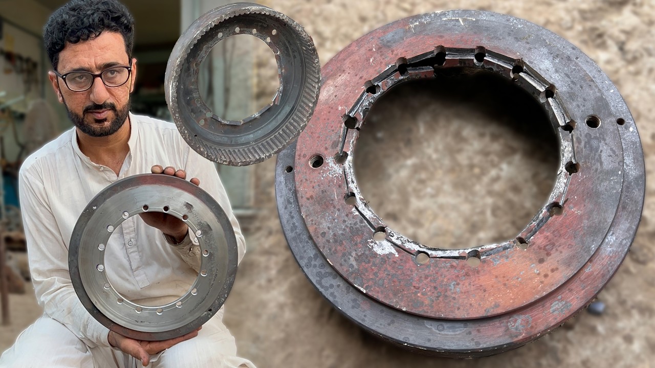 How to REPAIR Broken Nut Area of Slewing GEAR | Ring Nut Section Re-Manufactured with Iron Insert