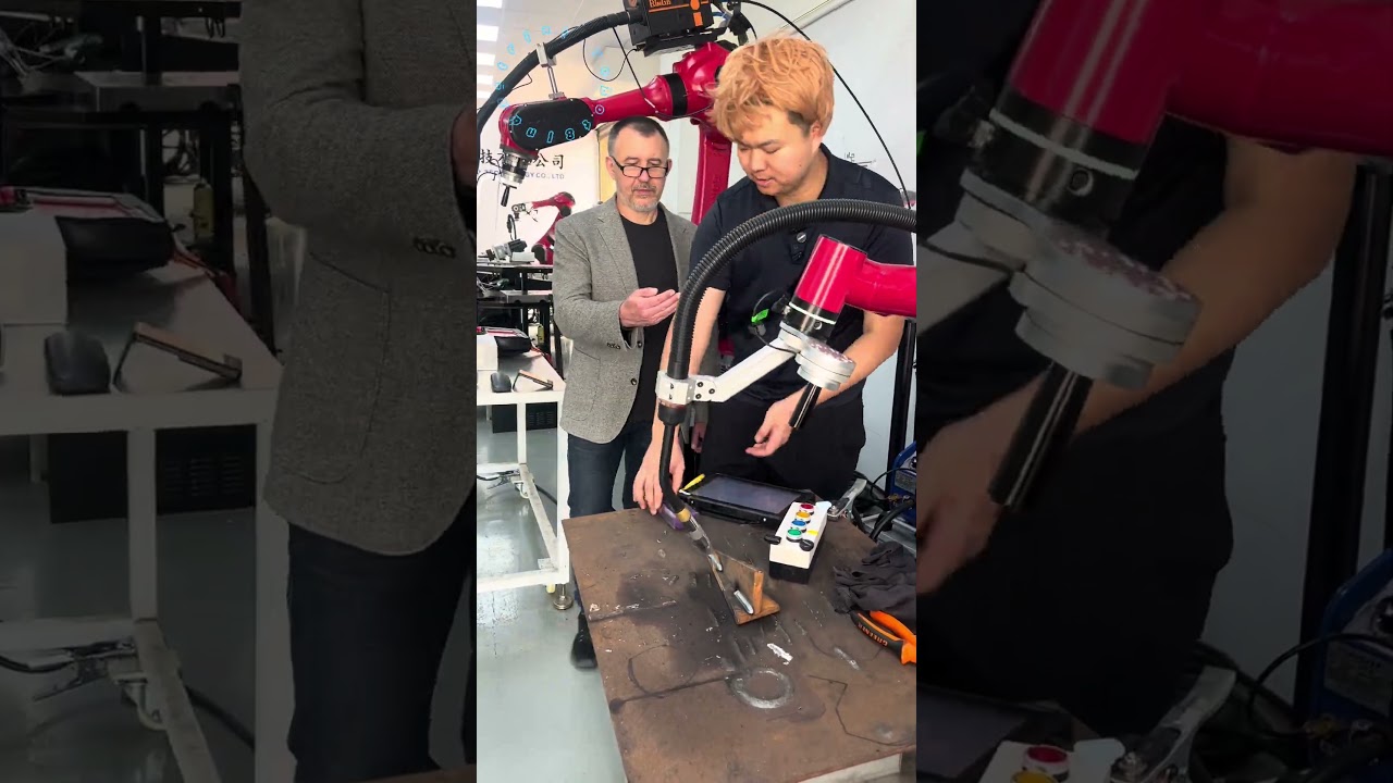 Welding robot #welding #machine #show #factory #robot