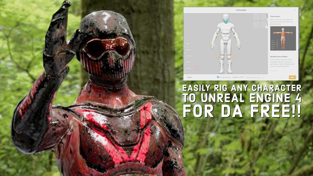 how to rig character for unreal engine 4 for free