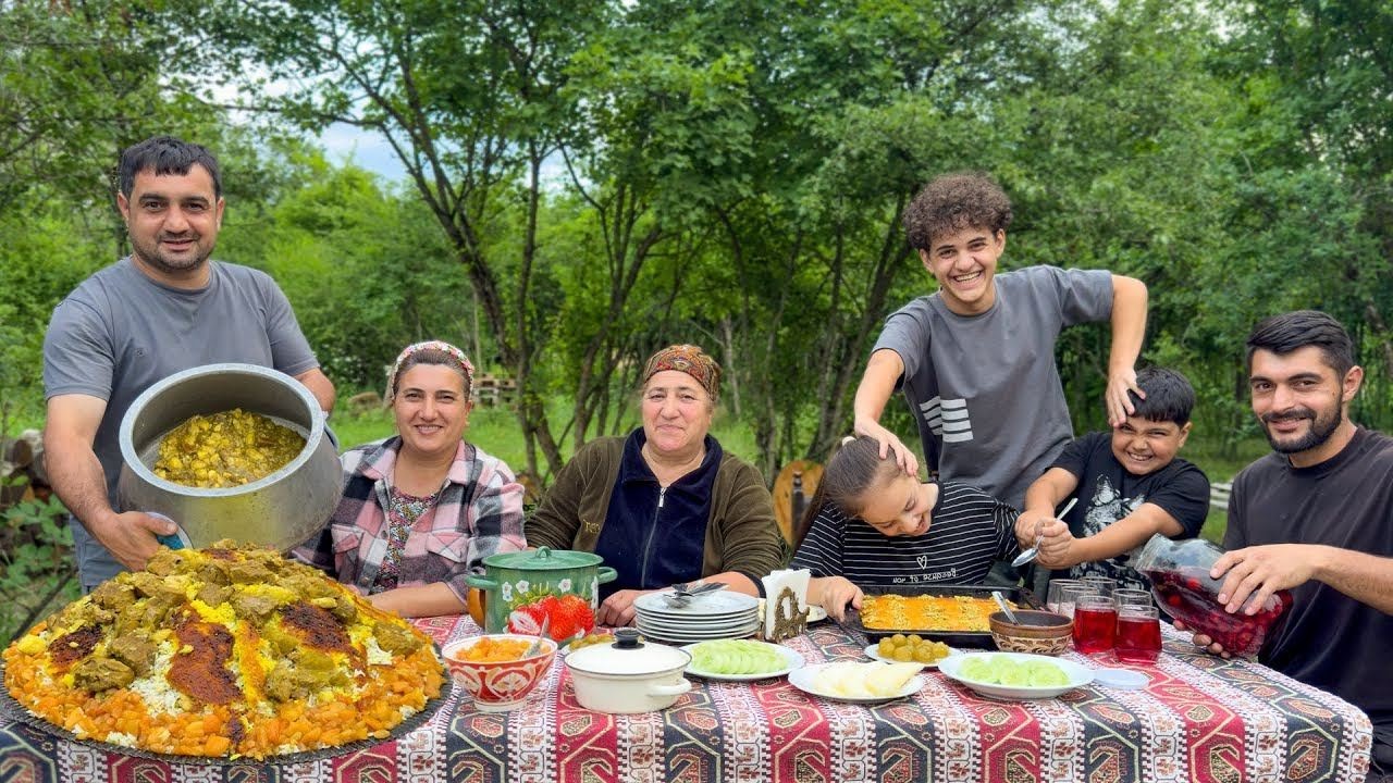 Grandma's Perfect Pilaf & Shawarma Recipe  Cooking Turkish Lahmacun and Icli K&ouml;fte  Mangal Salad