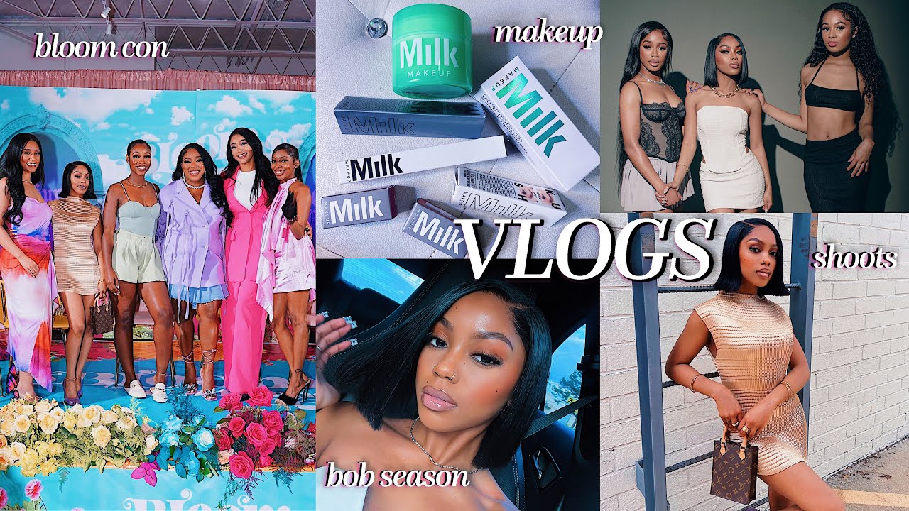 VLOGS: WEEKENDS WITH MIKARIA!! | bloom con, makeup gift, shoots, new hair, friends, collabs, & more!