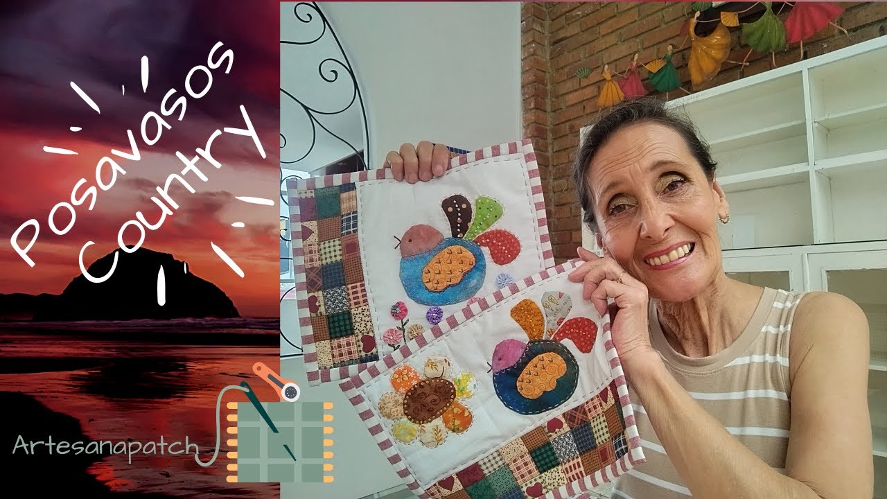 Cómo hacer un Posavasos en Aplicaciones y Bordados estilo Country Manualidades en Tela