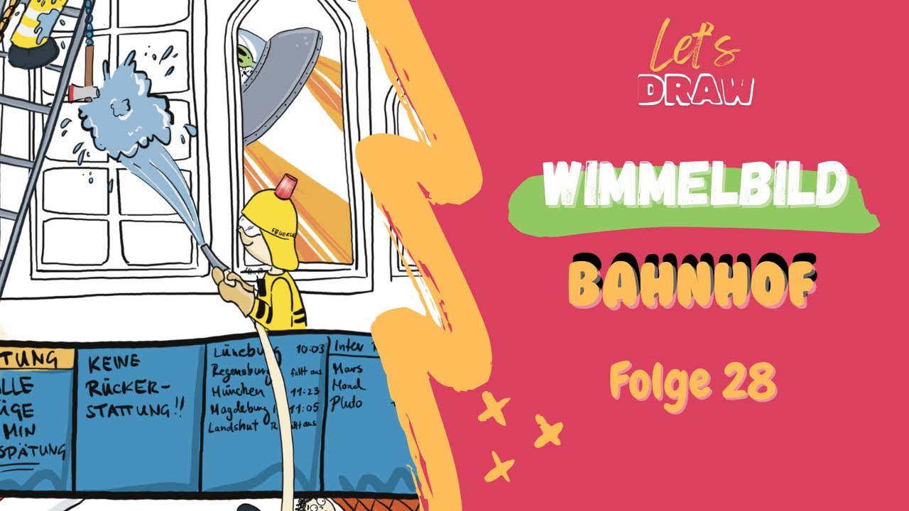 Deutsch Storytime ASMR: Wasser marsch! 🔥 💦 Wimmelbild Bahnhof | Geschichten zum Entspannen