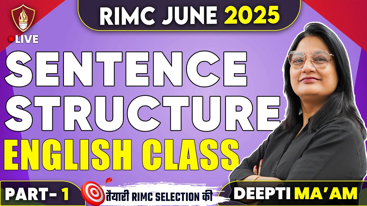 RIMC English Preparation | RIMC English Grammar | Sentence Structure | RIMC June 2025