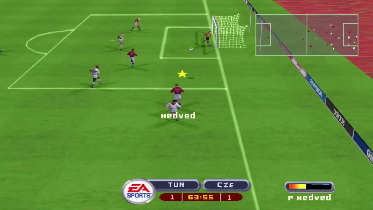 2002 FIFA World Cup Czech Republic VS Tunisia Gameplay PS1