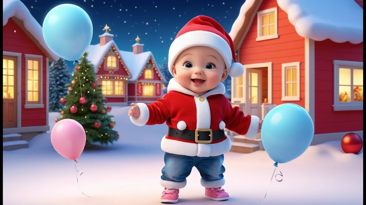 Santa Wishing Kids a Bright New Year | Fun Learning & Action Song for Toddlers