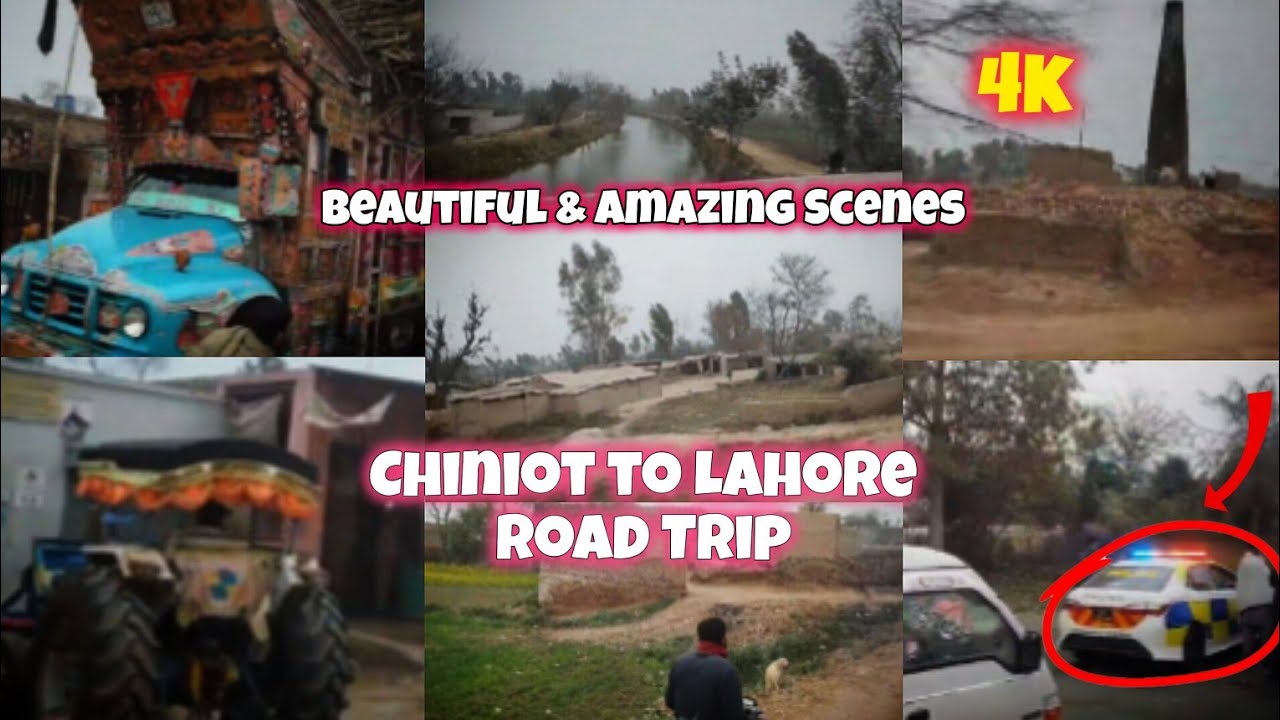 Driving in Pakistan: From Chiniot to Lahore Road Tour 4k video | Road Trip | 4K 60fps