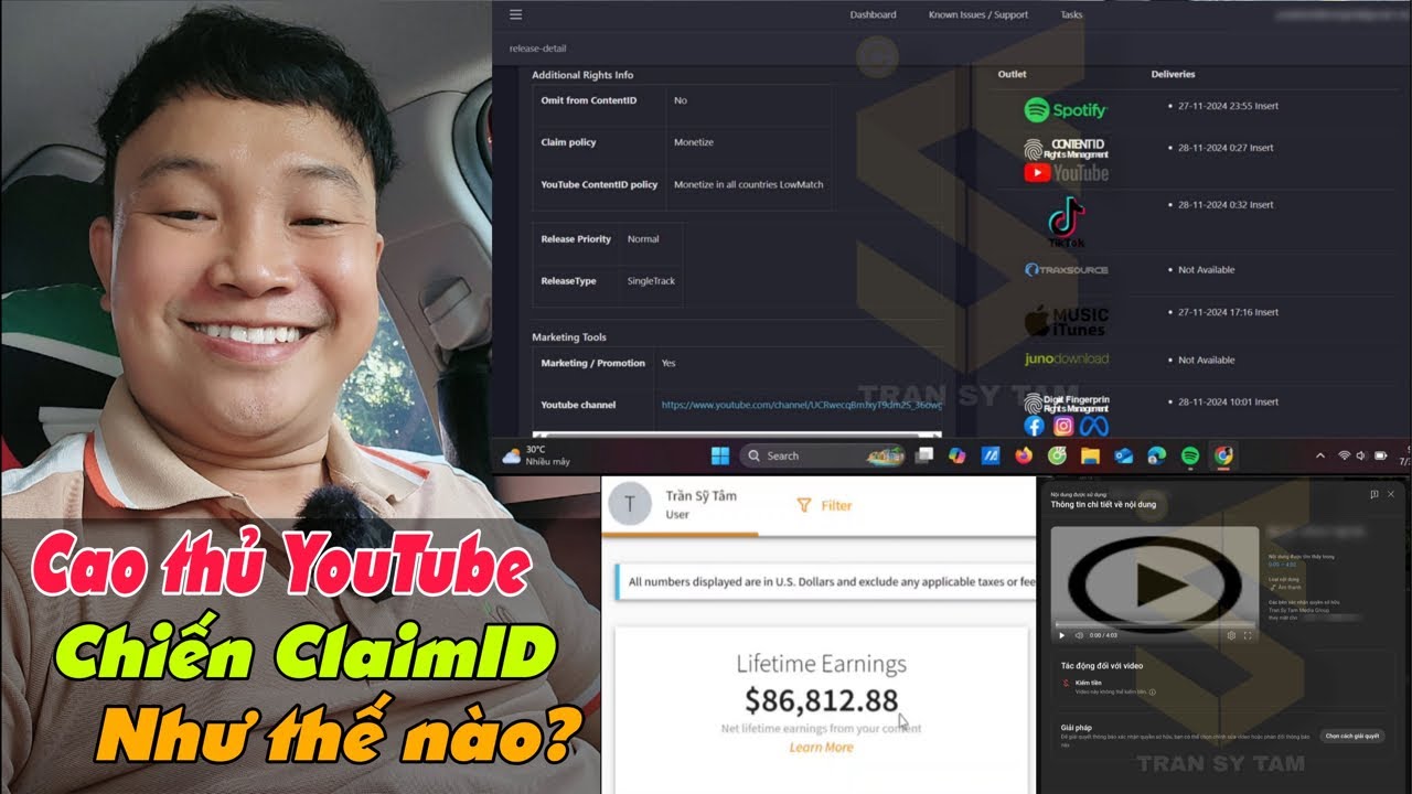 Làm youTube claim ID hiện tại còn êm không, doanh thu RPM cao không?