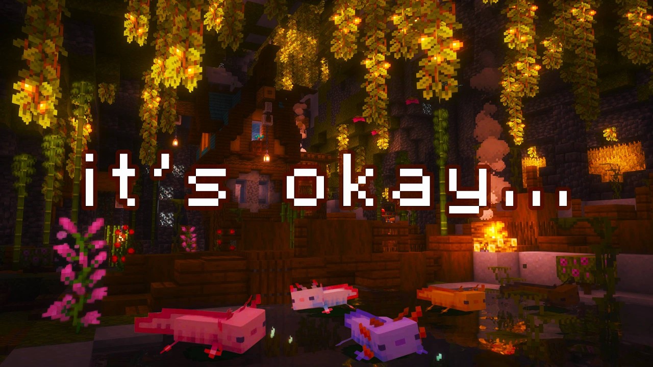 don't stress, take it easy... (minecraft music w/ water, rain outside)