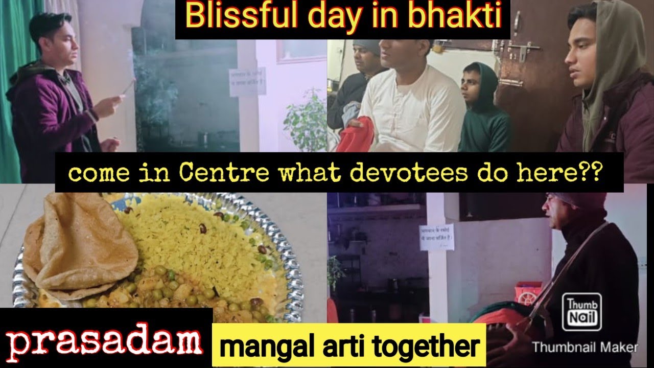 Saturday morning schedule || Blissful Mornings with devotees|| prasadam lecture kirtan and so on