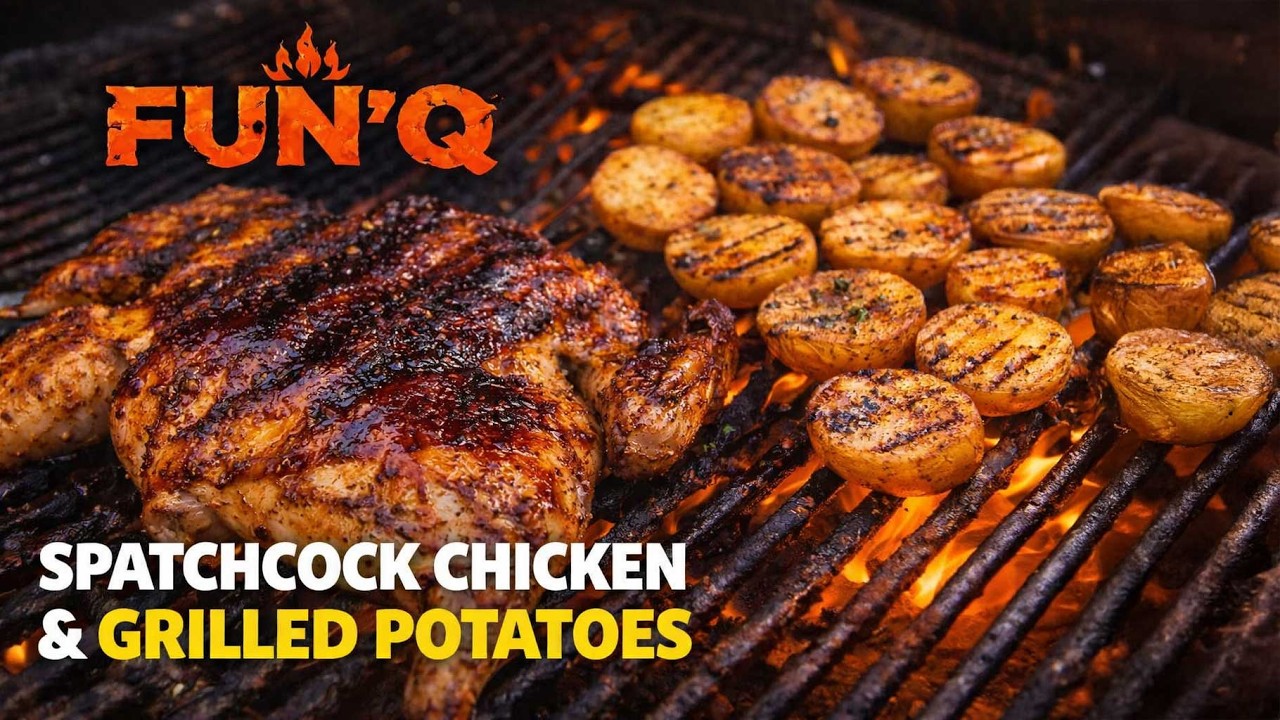 GRILLING POTATOES! Smoked Salmon Steaks, Pork Tenderloin, Spatchcock Chicken | Fun’Q | Flambe!