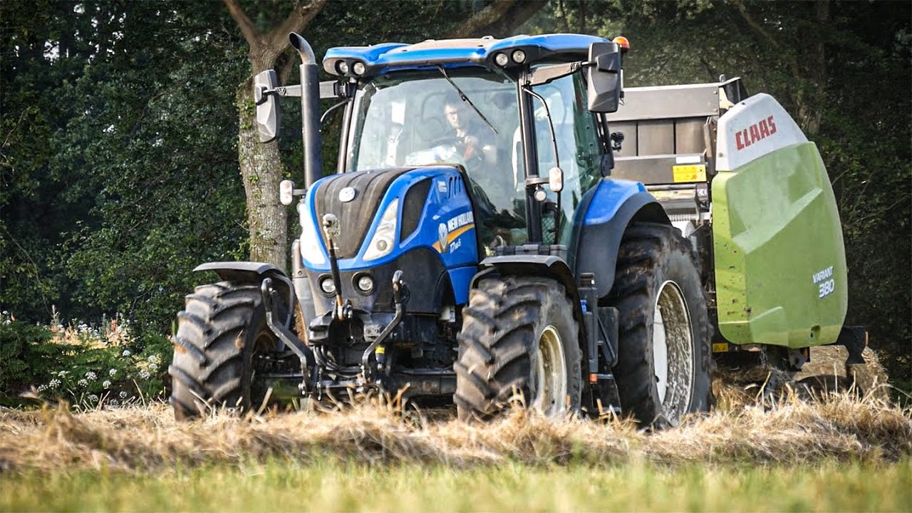 Pressage de foin à la ferme 🙉😍( une nouvelle presse)