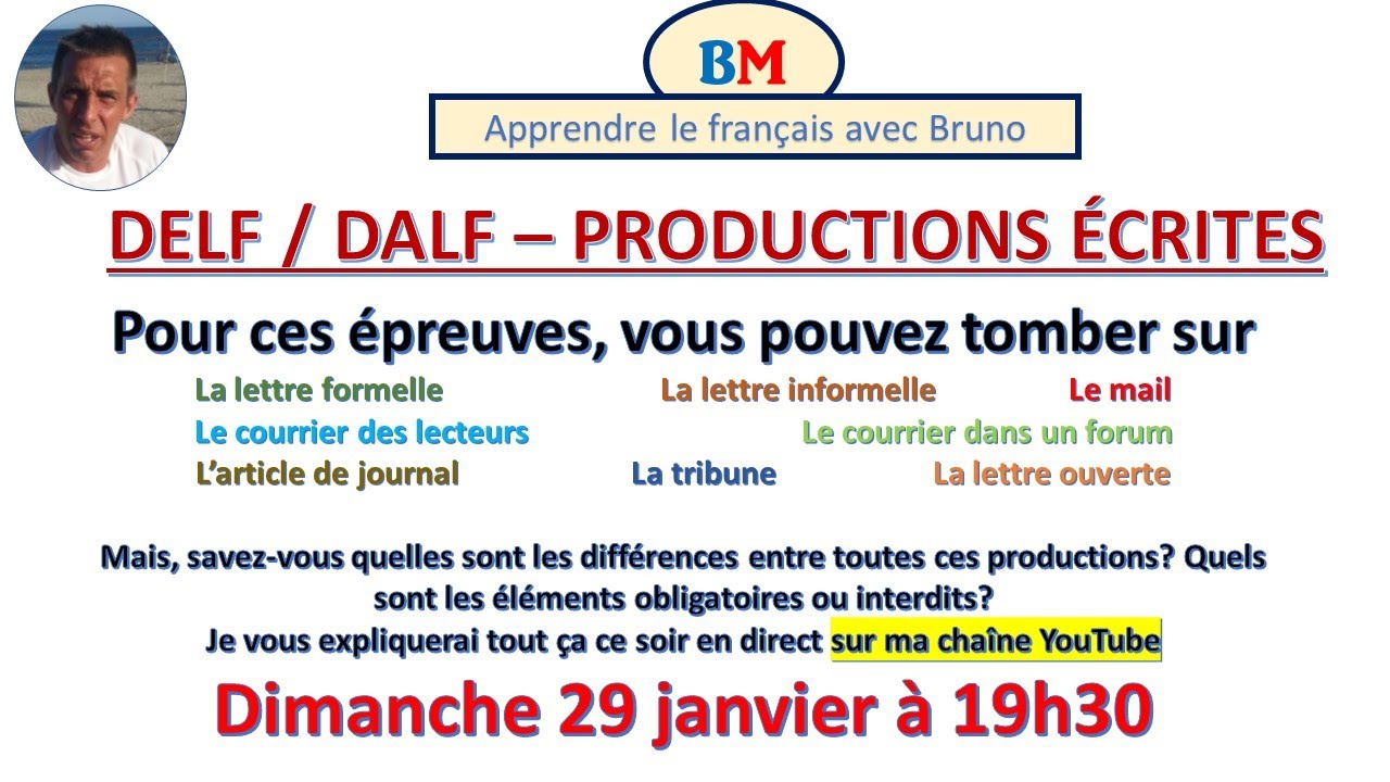 DELF DALF Lettre formelle informelle ouverte lecteurs forum journal tribune Quelles différences?