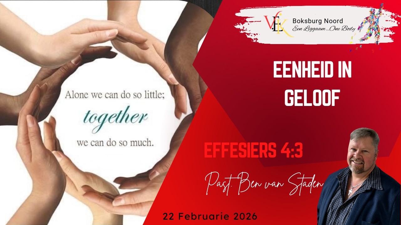 Past. Ben van Staden - Eenheid in geloof