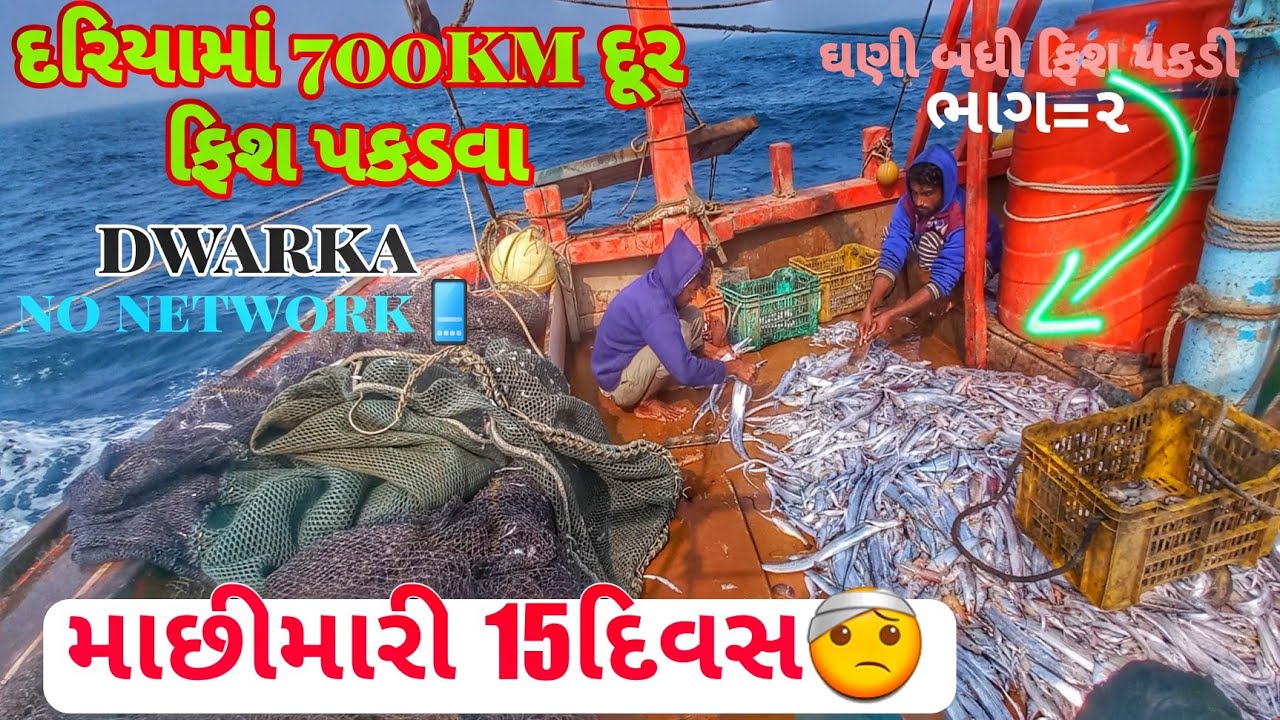 fishing boatpart2🚣‍♂️🚣‍♂️||મરછીની બોટ ભરાઈ ગઈ||દરિયાનું જમવાનું 🫕🐟||coocking #dwarka #viralvideo#10k