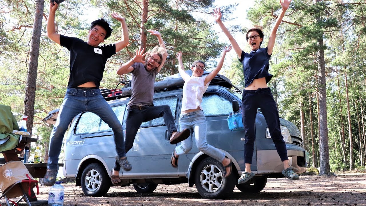 2 Korean vanlifers meet 2 German vanlifers in Finland - Van Life Europe E02