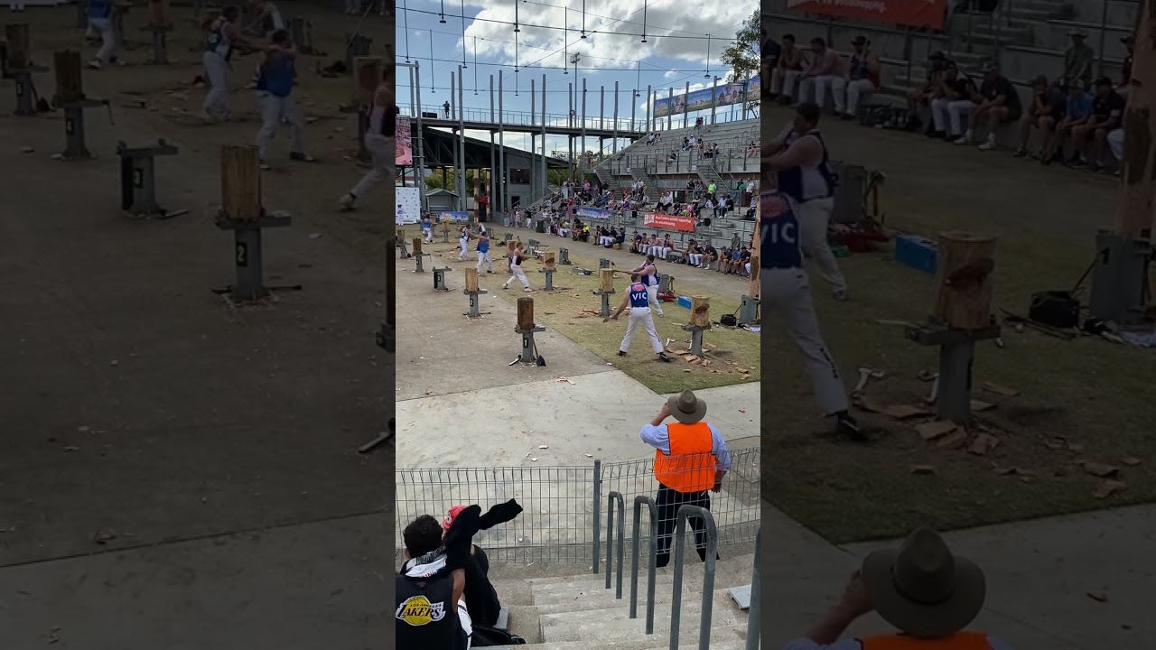 Woodchopping Heat 4 World 375mm Standing Block Championship Sydney Show 17/4/23 @amandabeams3354