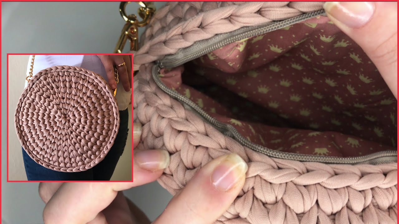 🚨 Como colocar forro embutido em bolsa de crochê