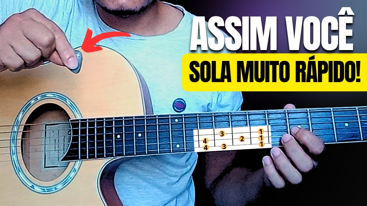 Esse EXERCÍCIO fará você solar muito RÁPIDO com PALHETADA ALTERNADA no violão.