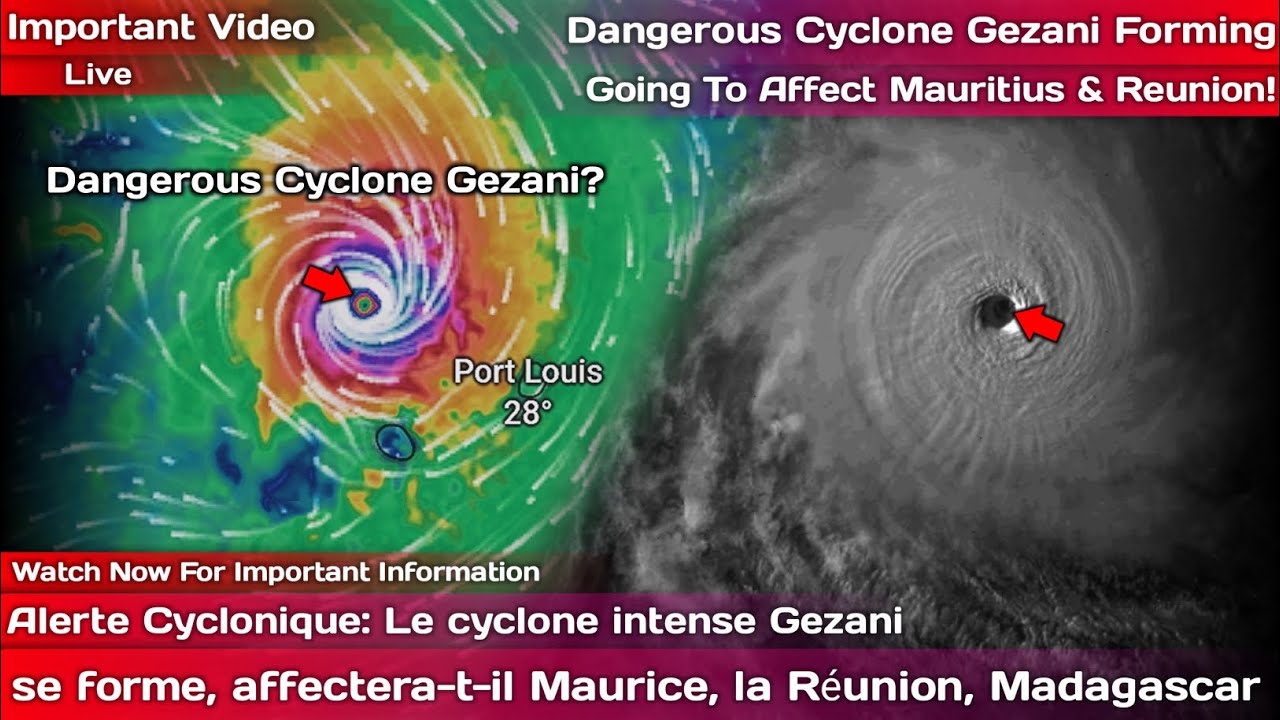 Alerte Cyclonique: Cyclone Intense Gezani se forme, affectera-t-il Maurice, La R&eacute;union, Madagascar