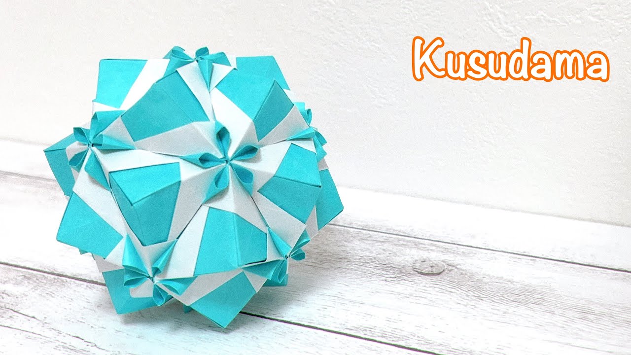 折り紙 小花が可愛いくす玉を作ってみた!作り方/How to make a kusudama with cute little flowers with origami.paper craft.