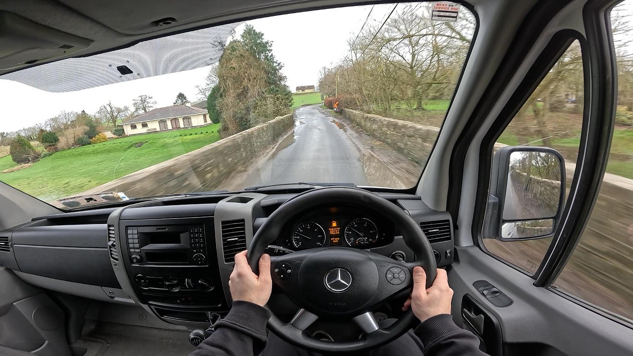 2015 Mercedes-Benz Sprinter POV Drive | 2.0 Diesel Cargo Van Test Drive & Interior