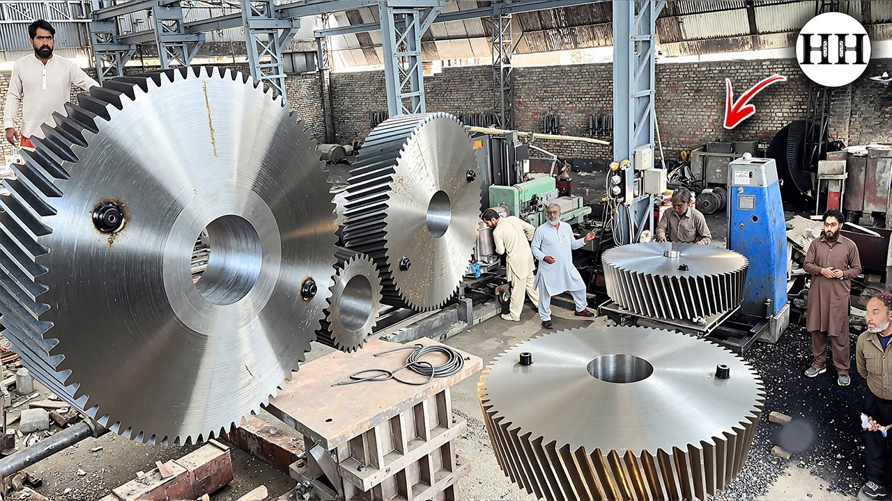 Machining process of Industrial Gear with 100yrs old Webster & Bennett