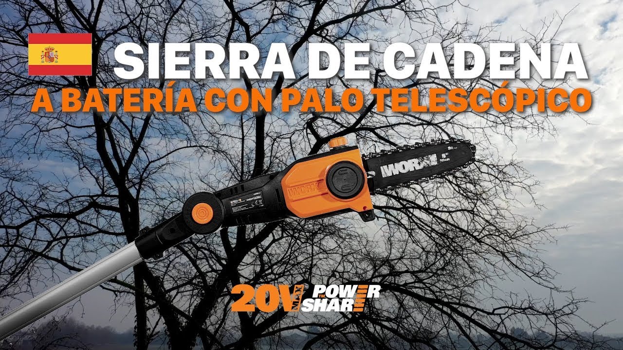 Motosierra de pértiga WORX WG349E - Potencia y precisión en altura