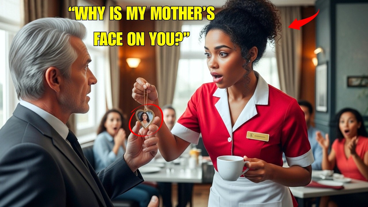 Black Waitress Sees Billionaire CEO’s Locket — “That’s My Mom!” — And He Froze in Shock