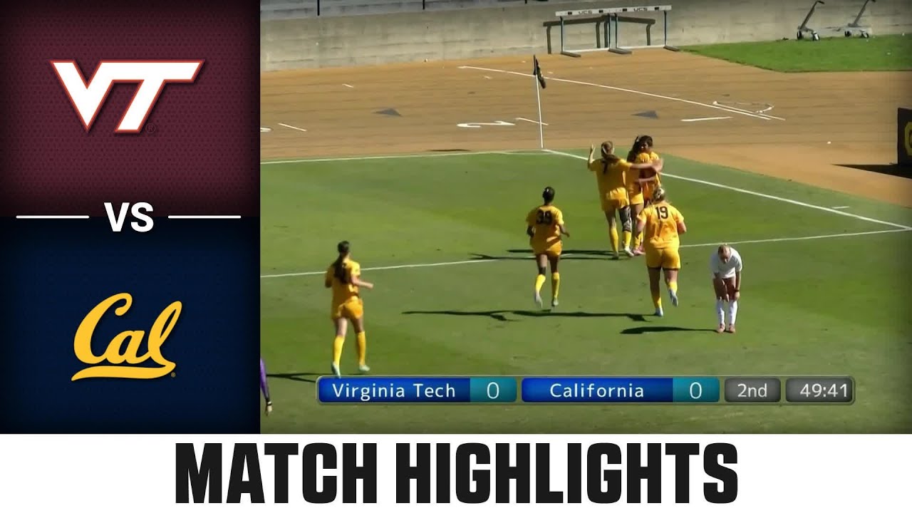 Virginia Tech vs. Cal Match Highlights | 2025 ACC Women's Soccer