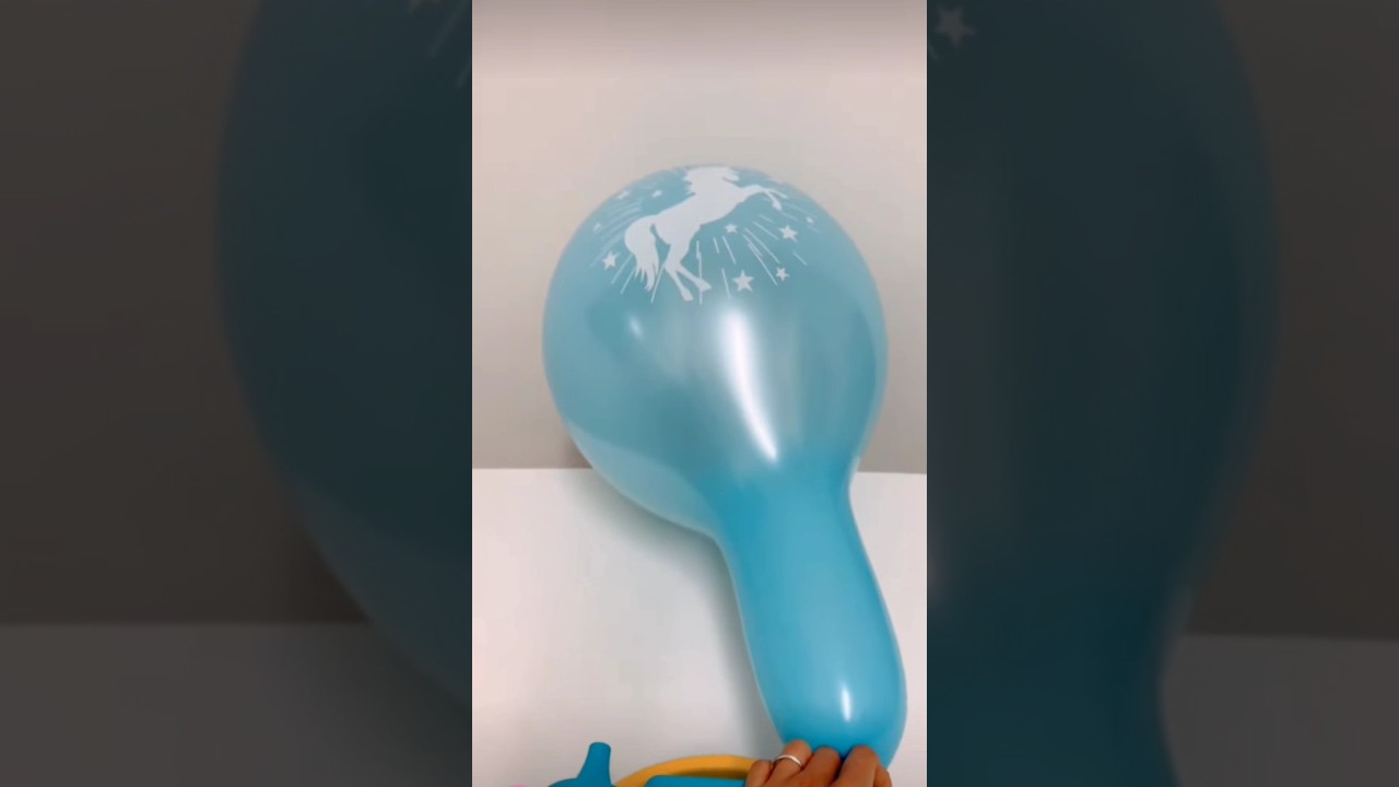BIG BLUE BALLOON POP P2P! 😯 #shorts #asmr #balloon #balloonpooping #satisfying #pop