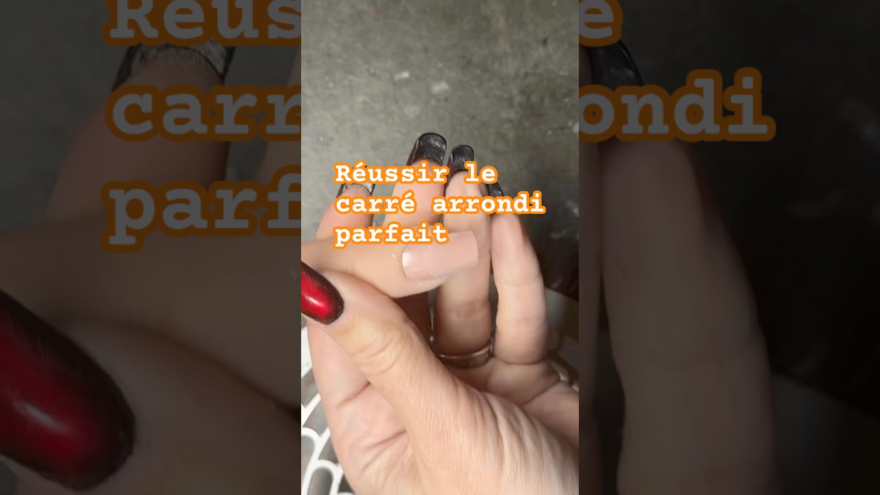 R&eacute;ussir le carr&eacute; arrondi parfait hyper facilement #ongles #nails #manucurerusse  #nailtutorial