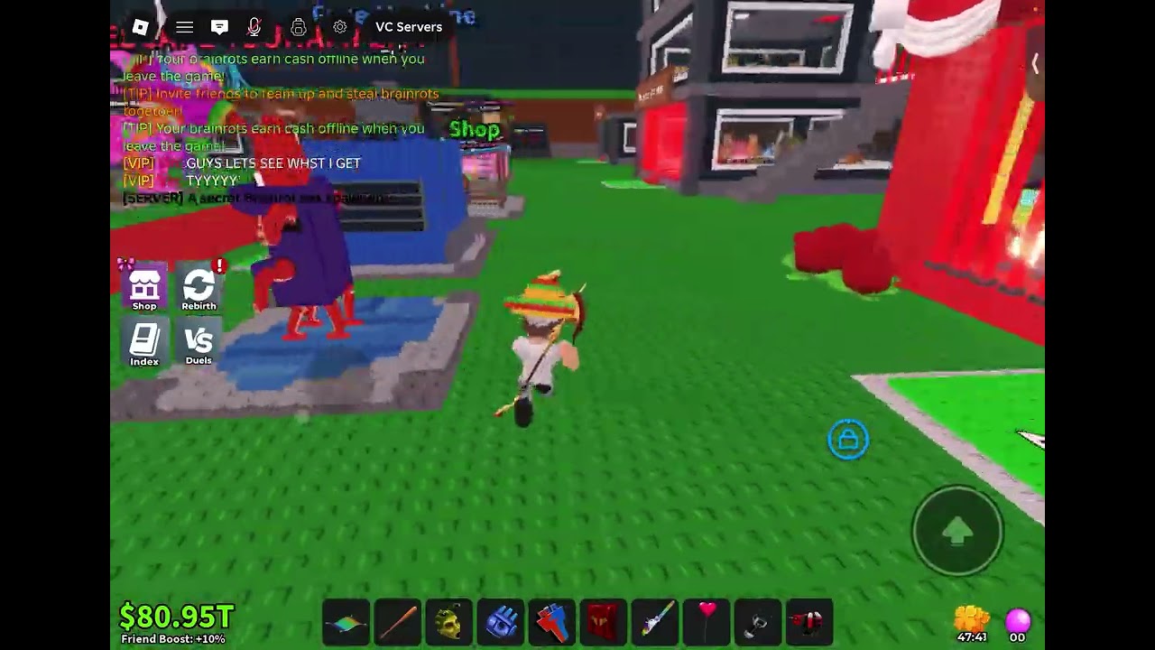 AURA FARMING A VALENTINE LUCKY BLOCK WHATEVER I get I GIVE to my COUSIN