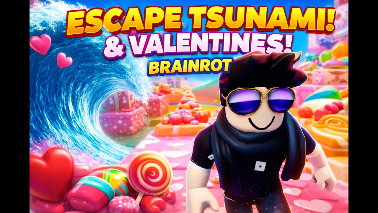 V Escape tsunami for Brainrots bol VALENTIN.