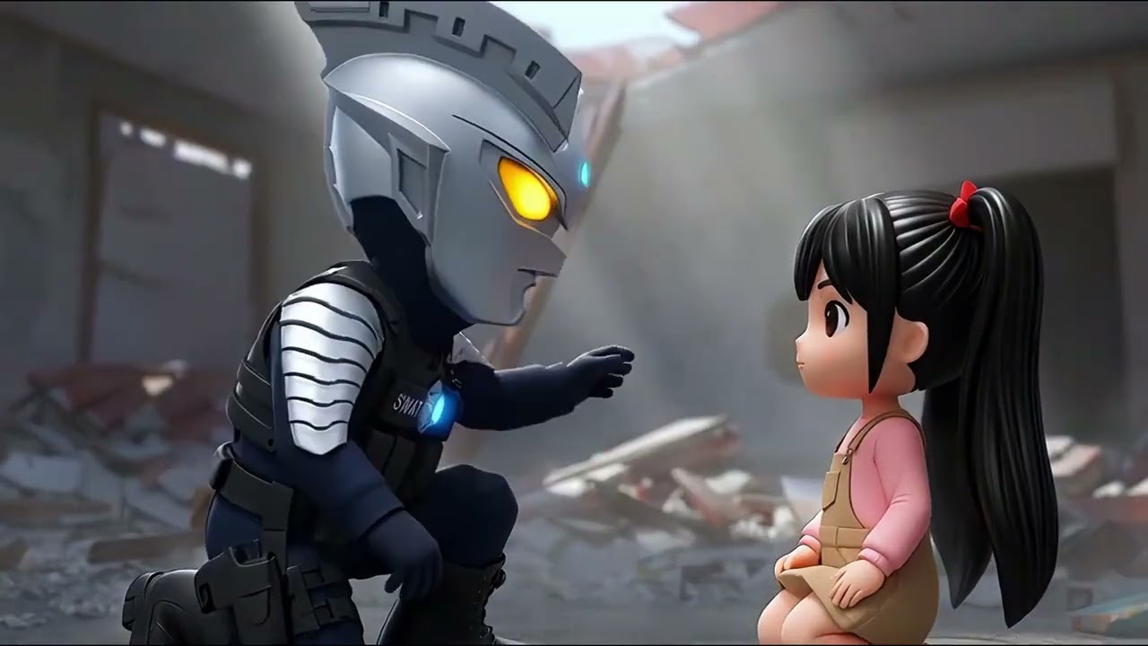 Rescue operation in earthquake Ultraman 2D Student Party Ultraman children's cartoon