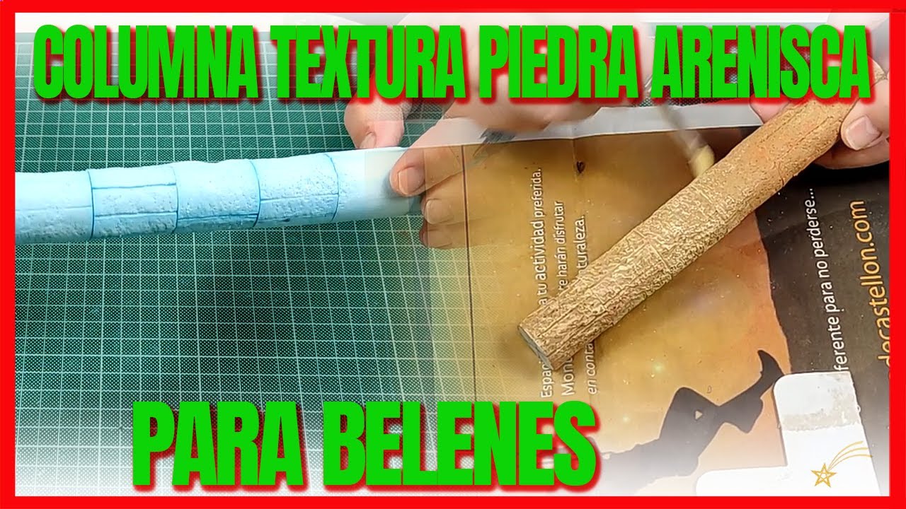 ⛏⛰ Columna textura imitación piedra arenisca para Belenes
